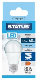 (image for) STATUS LED ES/E27 CLASSIC PEARL DAY LIGHT - 9W=60W