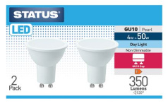 (image for) STATUS LED GU10 PEARL DAY LIGHT 2PACK - 4W=50W
