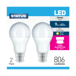 (image for) STATUS LED BC/B22 CLASSIC PEARL WARM WHITE - 9W=60W