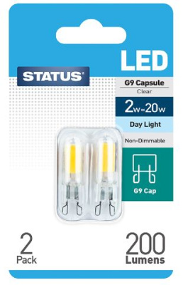 (image for) STATUS LED G9 CAPSULE CLEAR DAY LIGHT - 2W=20W