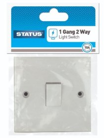 (image for) STATUS 1GANG 2 WAY LIGHT SWITCH - 10AMP