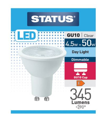 (image for) STATUS LED GU10 CLEAR DAY LIGHT - 4.5W=50W