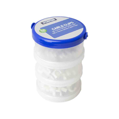 (image for) STATUS ROUND CABLE CLIPS WHITE - 50X5MM AND 100X10MM