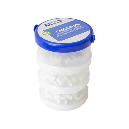 (image for) STATUS ROUND CABLE CLIPS WHITE - 50X5MM AND 100X10MM