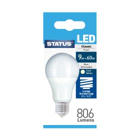 (image for) STATUS LED E27/ES CLASSIC PEARL COOL WHITE - 9W=60W