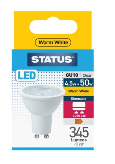 (image for) STATUS LED GU10 CLAER WARM WHITE - 4.5W=50W