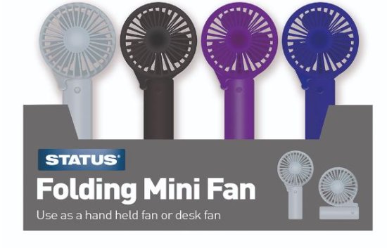 (image for) STATUS DUAL POSITION HAND HELD MINI FAN - ASSORTED