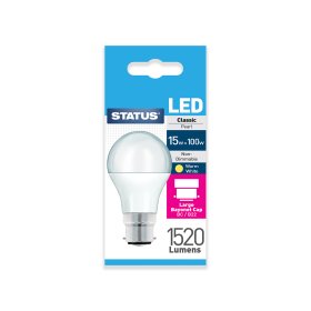 (image for) STATUS LED B22/BC CLASSIC PEARL WARM WHITE - 15W=100W