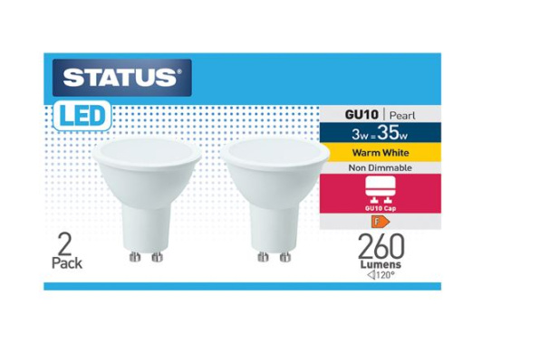 (image for) STATUS LED GU10 PEARL WARM WHITE - 3W=35W