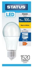 (image for) STATUS LED E27/ES CLASSIC PEARL WARM WHITE - 15W=100W