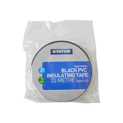(image for) STATUS PVC ELECTRICAL INSULATING TAPE - BLACK - 33M
