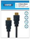 (image for) STATUS HDMI TO HDMI GOLD PLATED TV LEAD - CABLE 6MM - BLACK - 2M