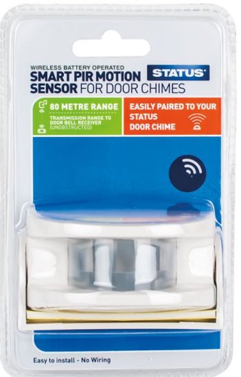 (image for) STATUS SMART PIR MOTION SENSOR FOR DOOR CHIMES - 80M RANGE