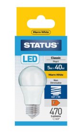 (image for) STATUS LED E27/ES CLASSIC PEARL WARM WHITE - 6W=40W
