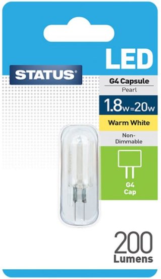 (image for) STATUS LED G4 CAPSULE PEARL WARM WHITE - 1.8W=20W