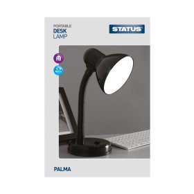 (image for) STATUS DESK LAMP - ES/E27 - FLEXIBLE NECK - BLACK