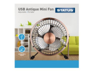 (image for) STATUS USB ANTIQUE MINI FAN - ADJUSTABLE - PORTABLE - 4""