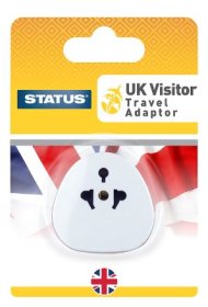 (image for) STATUS UK VISITOR TRAVEL ADAPTOR - WHITE