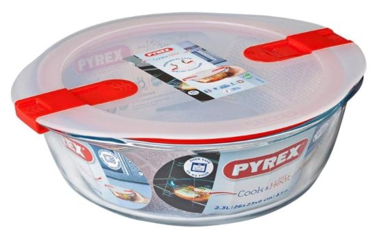 (image for) PYREX C&H GLASS CONT+LID ROUND