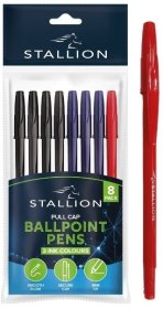 (image for) Swift Pull Cap Ballpoint Pens Assorted - 6S