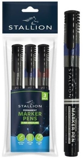 (image for) Swift Permanent Markers Assorted - 3S
