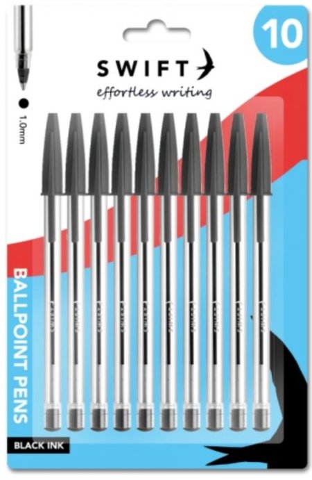 (image for) SWIFT BALL PEN BLACK PULLCAP - 10S