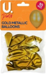 (image for) U. Gold Metallic Balloons - 10S