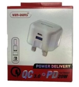 (image for) VEN USB & USB C PLUG WHITE