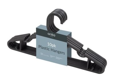 (image for) ANIKA PLASTIC HANGERS BLK 10S