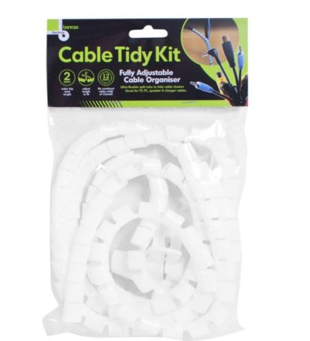 (image for) BENROSS CABLE TIDY LIT WHITE - 2M