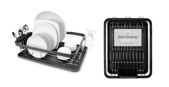 (image for) ANIKA DISH DRAINER+TRAY BLACK
