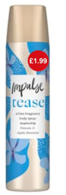 (image for) IMPULSE BODY SPRAY TEASE PM1.99 - 150ML