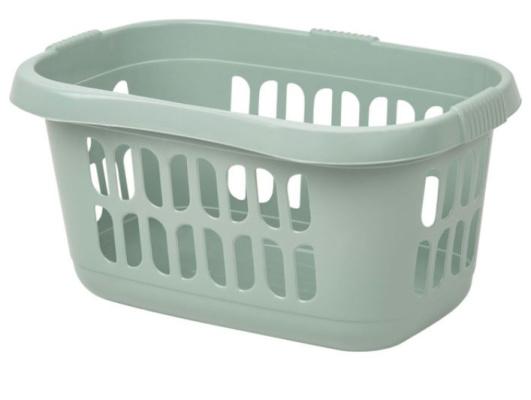 (image for) HIP LAUNDRY BASKET SILVER SAGE