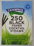 (image for) CATERPAC COCK PAPER STRAWS BLK