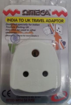 (image for) OME TRAVEL ADAPTOR IND->UK