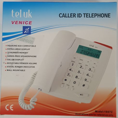(image for) VENICE CALLER ID T/PHONE WHITE