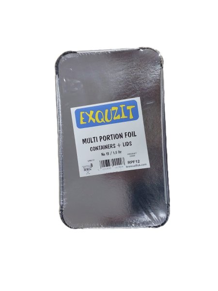 (image for) EXQUZIT LARGE FOIL LOAF PANS WITH LIDS 3S - NO:13