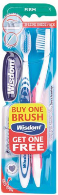 (image for) WISDOM REGULAR PLUS TOOTHBRUSH TWIN PACK