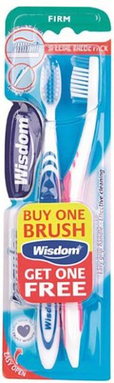 (image for) WISDOM REGULAR PLUS TOOTHBRUSH TWIN PACK
