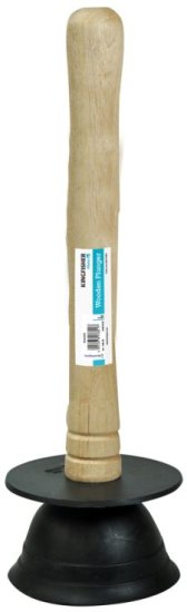 (image for) KINGFISHER WOODEN HANDLED SINL DRAIN PLUNGER 5""
