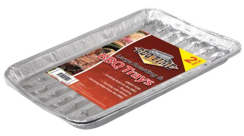 (image for) KINGFISHERLARGE ROASTING BBQ FOIL TRAY 2S