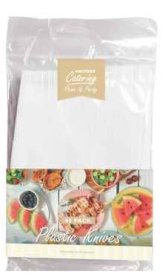 (image for) KINGFISHER PLASTIC KNIVES WHITE 60S