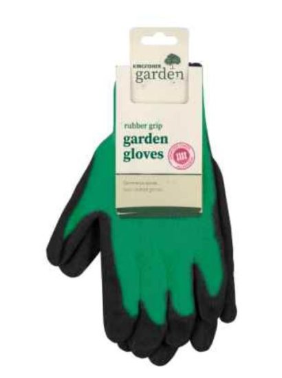 (image for) KINGFISHER RUBBER GRIP GARDEN GLOVES