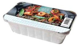 (image for) KINGFISHER JUMBO FOIL CONTAINER WITH LIDS 5S
