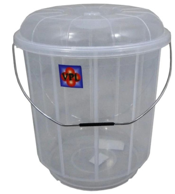 (image for) VPL PLASTIC BUCKET+LID CLEAR