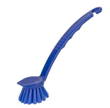(image for) WASHUP BRUSH+COL HANDLE BLUE