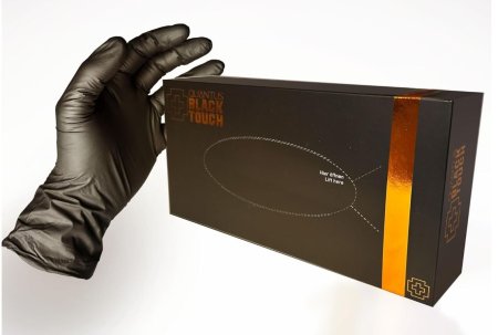 (image for) BLACK TOUGH GLOVES LARGE 100S