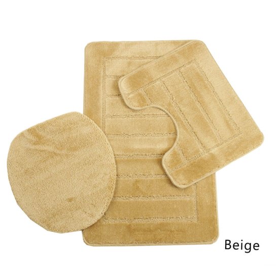 (image for) BATHROOM MAT SET 3 PIECE ASST