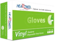(image for) Heartmed Clear Vinyl Gloves Powdered- Medium