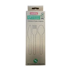 (image for) Caroline Wooden Cutlery 24S